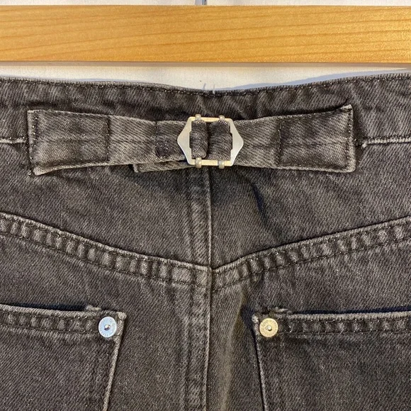 Free People Rugged ALine Denim Skirt in black size 27 OB823235 - Picture 10 of 15